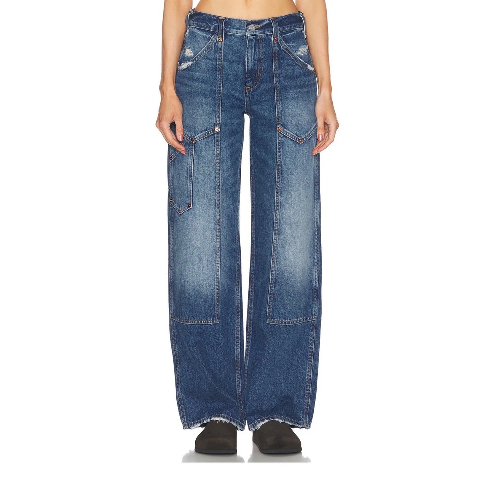 RE/DONE Torino Mid Rise Workwear Wide Leg Carpenter Jeans 29 NWT